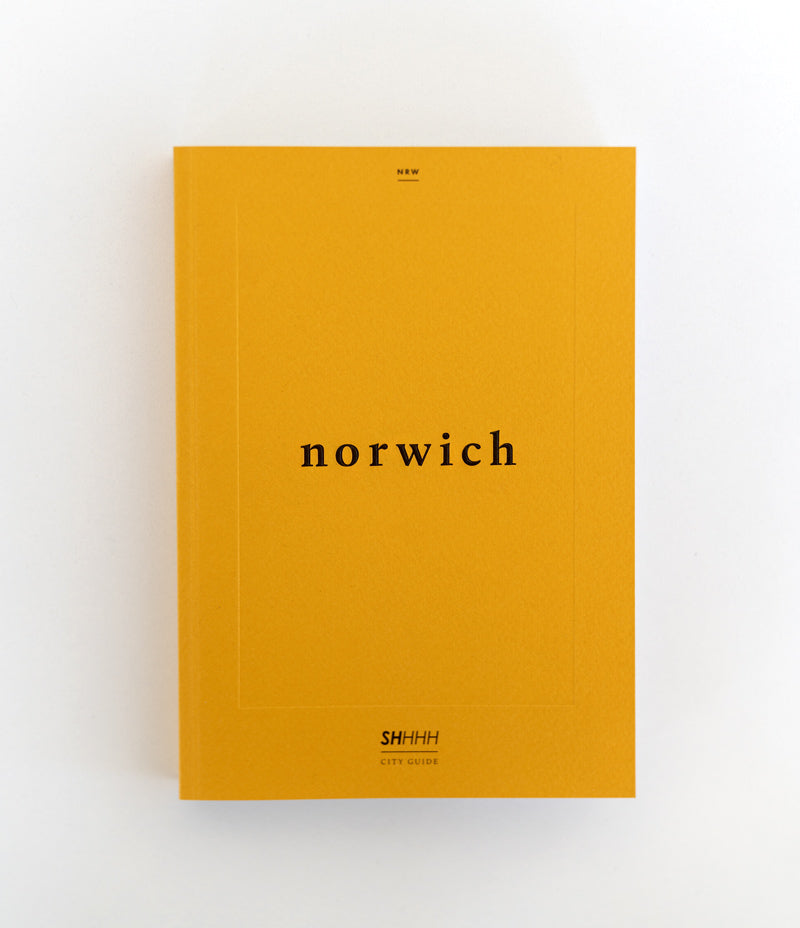 Image of a yellow Norwich Shhhh City Guide 2018 against a white background - Nor–Folk