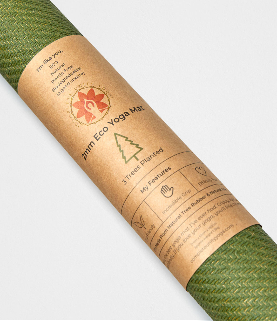 2mm Biodegradable Yoga Mat ~ Forest Green - Nor–Folk